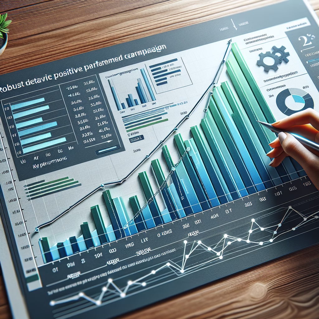 A graph showing the effectiveness of a data-driven marketing campaign, with clear metrics and positive results.