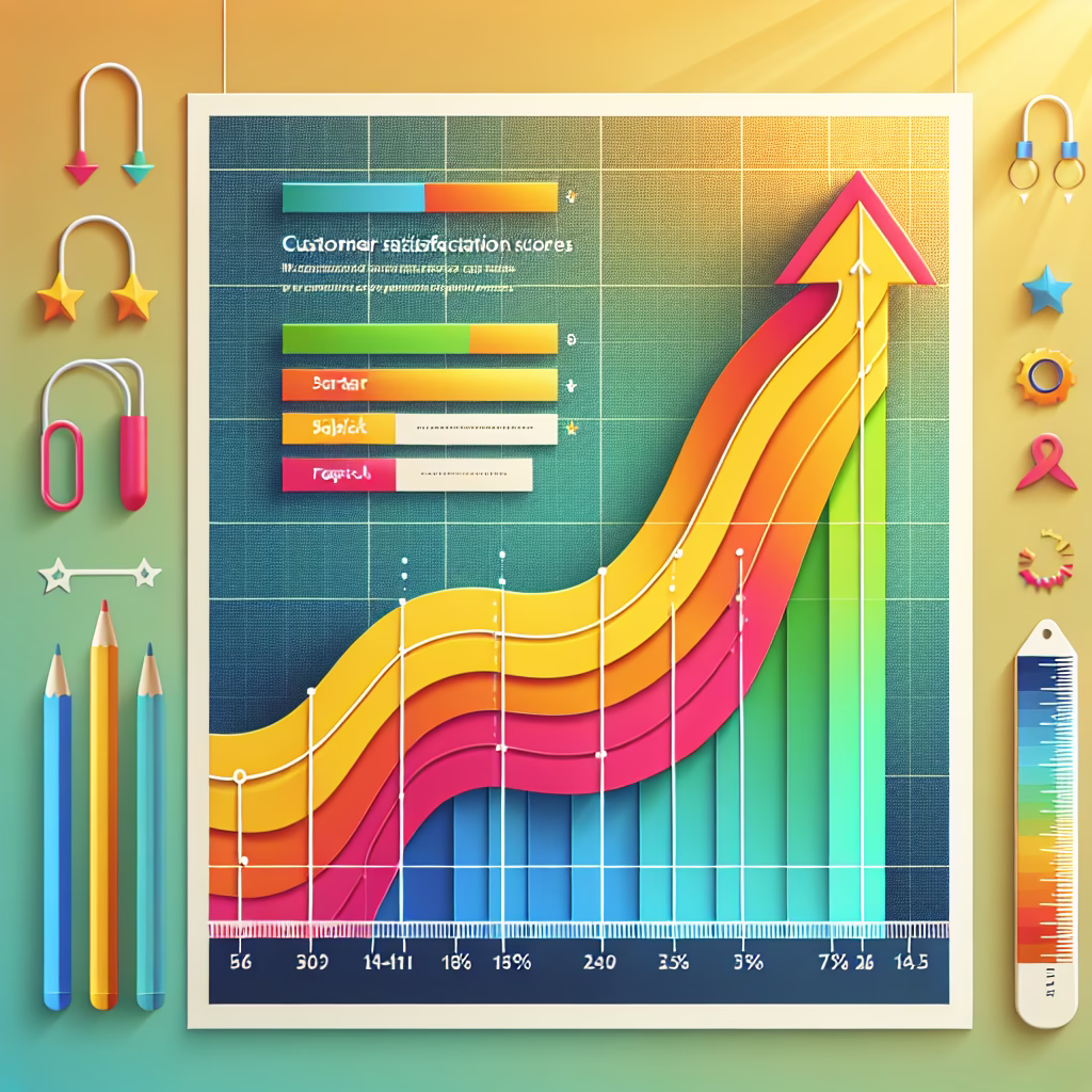 A graph showing the improvement in customer satisfaction scores after implementing feedback resolution strategies, highlighting positive change.