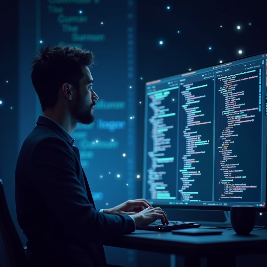 A futuristic marketing meeting where AI agents are presenting personalized customer profiles and engagement metrics to a diverse team of marketers. The scene is set in a modern, glass-walled office with holographic displays.